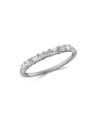 Bloomingdale's Round & Baguette Diamond Stacking Band In 14k White Gold, 0.25 Ct. T.w. - 100% Exclusive