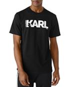 Karl Lagerfeld Paris Textured Logo Graphic Tee