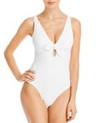 Robin Piccone Ava Knot Front One Piece Swimsuit