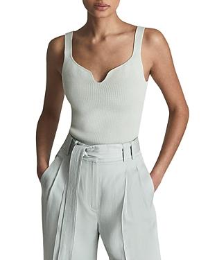 Reiss Daisy Sweetheart Rib Knit Tank