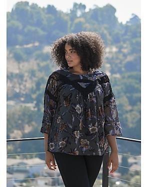 Daniel Rainn Plus Lace Inset Top