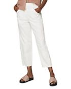 Whistles Seam Detail Straight Leg Jeans In White