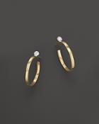Lana Jewelry 14k Yellow & White Gold Mini Hoop Earrings With Diamonds