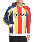 Etudes X Karl Kani Striped Logo-print Hooded Sweatshirt