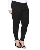 Liverpool Plus Abby Skinny Jeans In Black Rinse