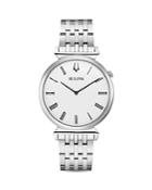 Bulova Regatta Slim White Dial Watch, 38mm