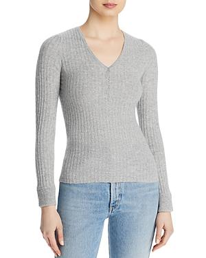 Aqua Cashmere Pointelle Henley Sweater - 100% Exclusive