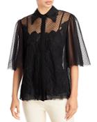 Jason Wu Abstract Lily Silk Lace Top