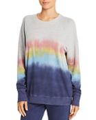 Sundry Rainbow Dip-dye Sweatshirt