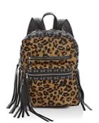 Ash Billy Small Stitched Leopard Calf Hair Backpack