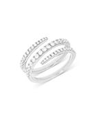 Bloomingdale's Diamond By-pass Ring In 14k White Gold, 0.65 Ct. T.w. - 100% Exclusive