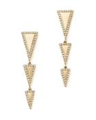 Kc Designs 14k Yellow Gold Diamond Geometric Drop Earrings