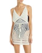 Flook The Label Clara Crochet Mini Dress Swim Cover-up