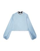 The Kooples Cropped Full Sleeve Knit Top