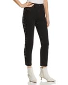 Pistola Charlie Beaded Straight-leg Jeans In Charcoal - 100% Exclusive
