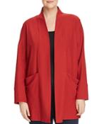 Eileen Fisher Plus Relaxed Open-front Jacket
