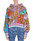 Versace Jeans Couture Printed Hooded Sweatshirt