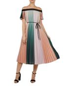 Ted Baker Fernee Pleated Color-block Dress