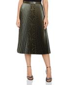 Reiss Evie Metallic Pleated Skirt