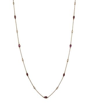 Bloomingdale's Ruby & Diamond Statement Necklace In 14k Yellow Gold, 18 - 100% Exclusive