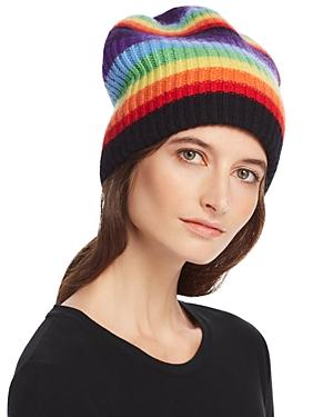 Madeleine Thompson Rainbow-stripe Cashmere Hat