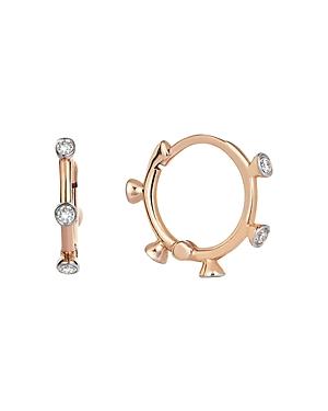 Kismet By Milka 14k Rose Gold Diamond Mini Hoop Earrings