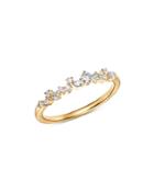Adina Reyter 14k Yellow Gold Scattered Diamond Row Ring