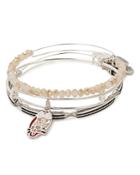 Alex And Ani Owl Expandable Wire Bangles, Set Of 3
