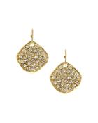 Sparkling Sage Glass Crystal Drop Earrings - Compare At $63