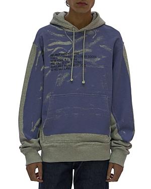 Helmut Lang Cotton Stencil Logo Print Painted Hoodie