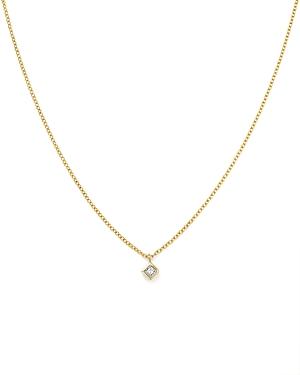 Zoe Chicco 14k Yellow Gold Princess Diamond Choker Necklace, 14