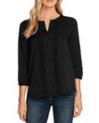 Vince Camuto Rumple Hammer Satin Button-down Blouse