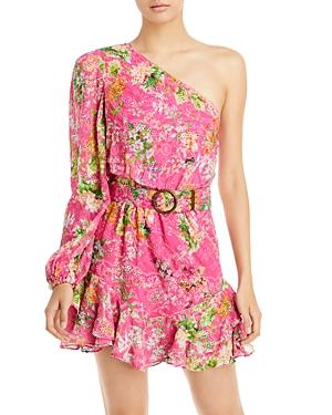 Hemant And Nandita Floral One Shoulder Mini Dress