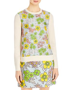 Tory Burch Silk & Wool Printed Top