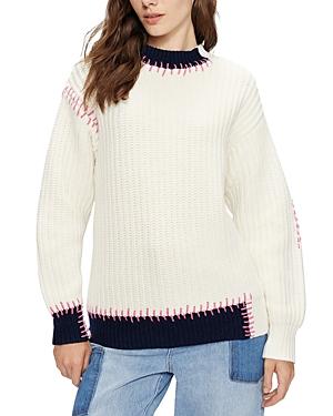 Ted Baker Topstitched Color Block Sweater