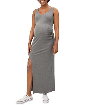 Stowaway Collection Ribbed Maxi Maternity Dress