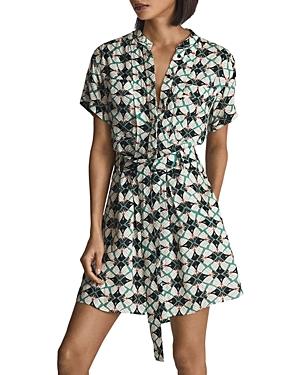 Reiss Nikki Geometric Print Dress