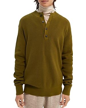 Scotch & Soda Mock Neck Henley Sweater
