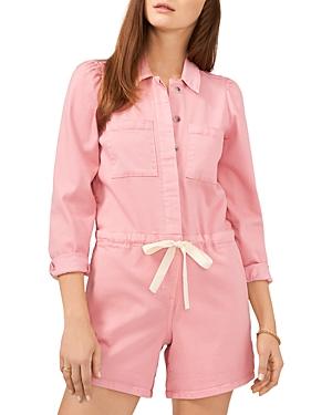 1.state Collared Tie Waist Romper