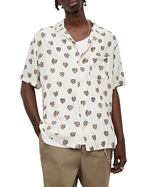 Allsaints Snakeheart Relaxed Fit Short Sleeve Printed Shirt