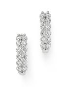 Bloomingdale's Diamond Double Row Huggie Earrings In 14k White Gold, 0.50 Ct. T.w. - 100% Exclusive