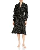 T Tahari Long Sleeve Ruffle Dress