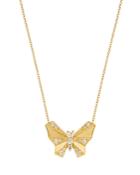 Bloomingdale's Diamond Butterfly Pendant Necklace In 14k Yellow Gold, 0.20 Ct. T.w. - 100% Exclusive