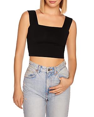 Susana Monaco Square Neck Cropped Tank Top