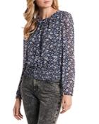 1.state Puff Sleeve Floral Print Blouse