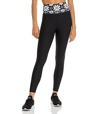 Aqua Athletic Fair Isle Waistband Leggings - 100% Exclusive
