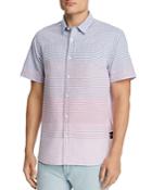 Scotch & Soda Short-sleeve Gradient-stripe Regular Fit Shirt