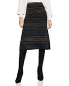 Bcbgmaxazria Metallic Striped Rib-knit Skirt