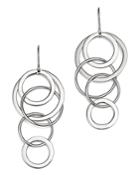 Sterling Silver Cascading Circle Drop Earrings - 100% Exclusive