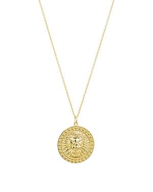 Argento Vivo Lioness Medallion Pendant Necklace In 18k Gold-plated Sterling Silver, 24